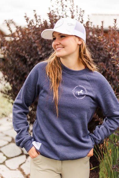 Circle Icon Sweatshirt, Heather Navy