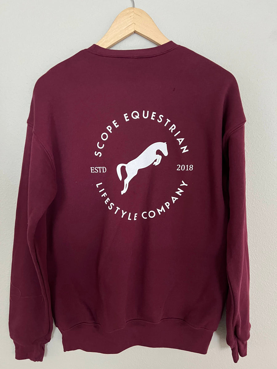 Scope Icon crew sweatshirt, maroon